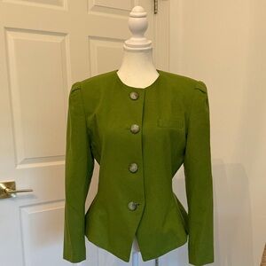 Green Gilmor Women's Jacket with Shoulder Pads